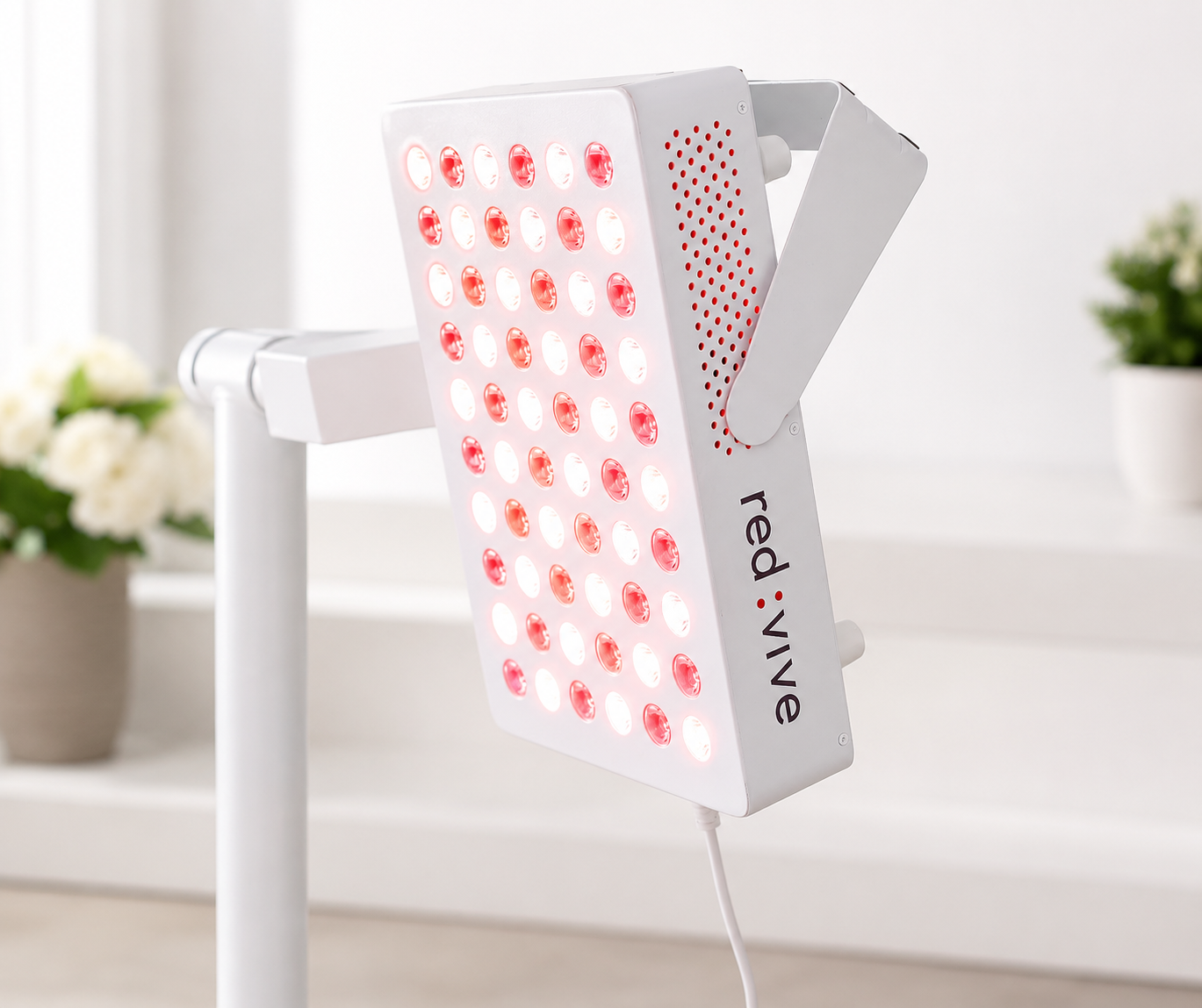 Red light therapy device used for foot and ankle treatment