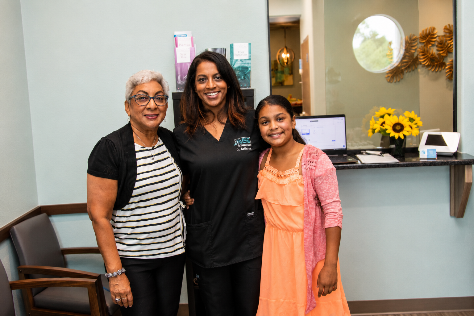 Patients with Dr. Bellamy at Ankle & Foot Center of Central Florida